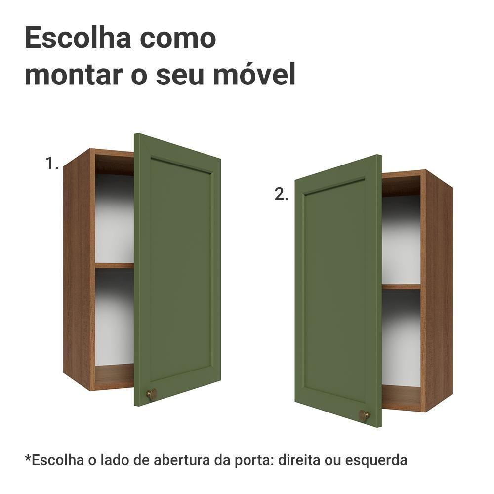 Armário Aéreo 40 Cm 1 Porta Vik Madesa Rustic/verde - 5