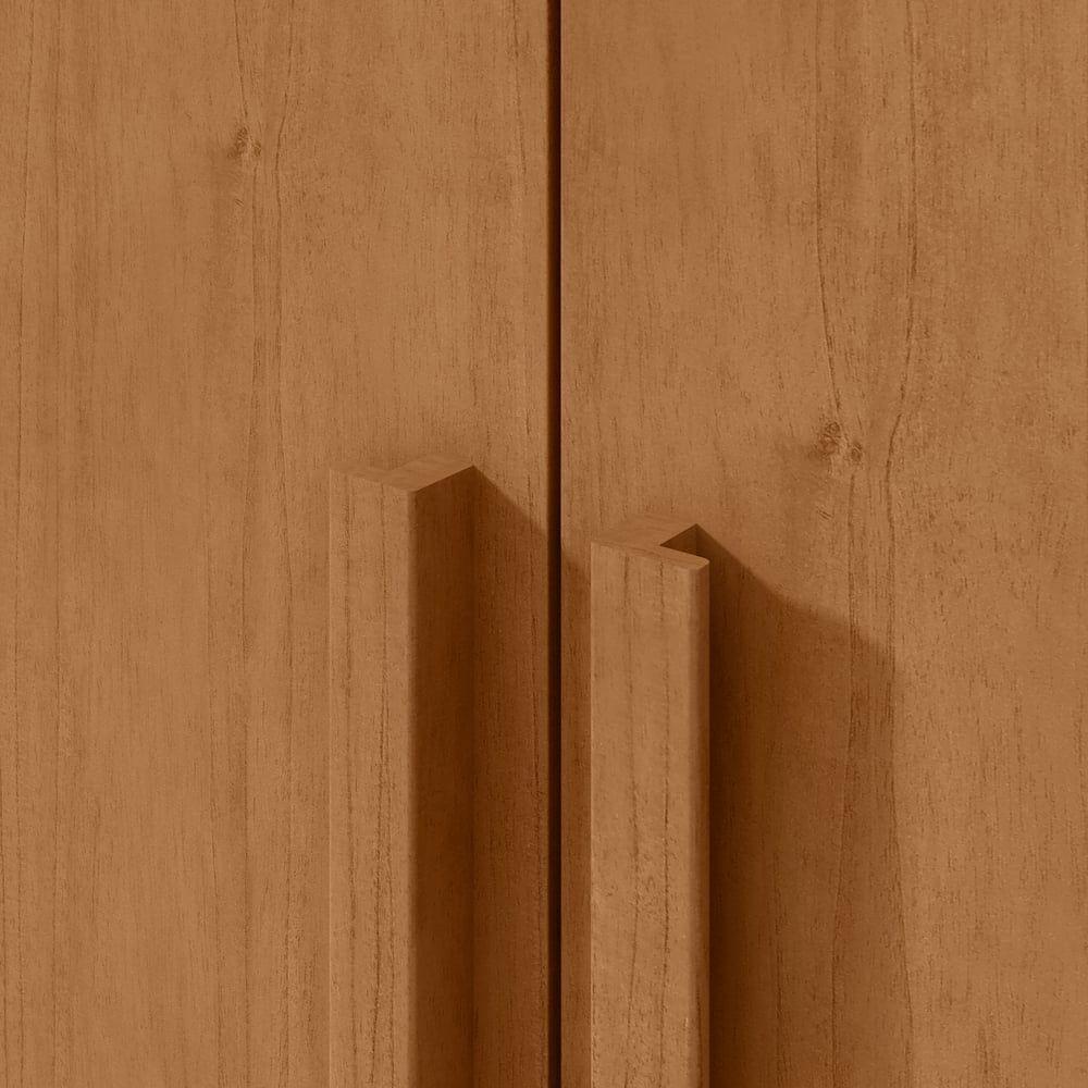 Guarda-roupas 4 Portas 2 Gavetas 100% Mdf Alonzo Sem Espelho E Com Pés - Lopas Amendoa Clean - 4