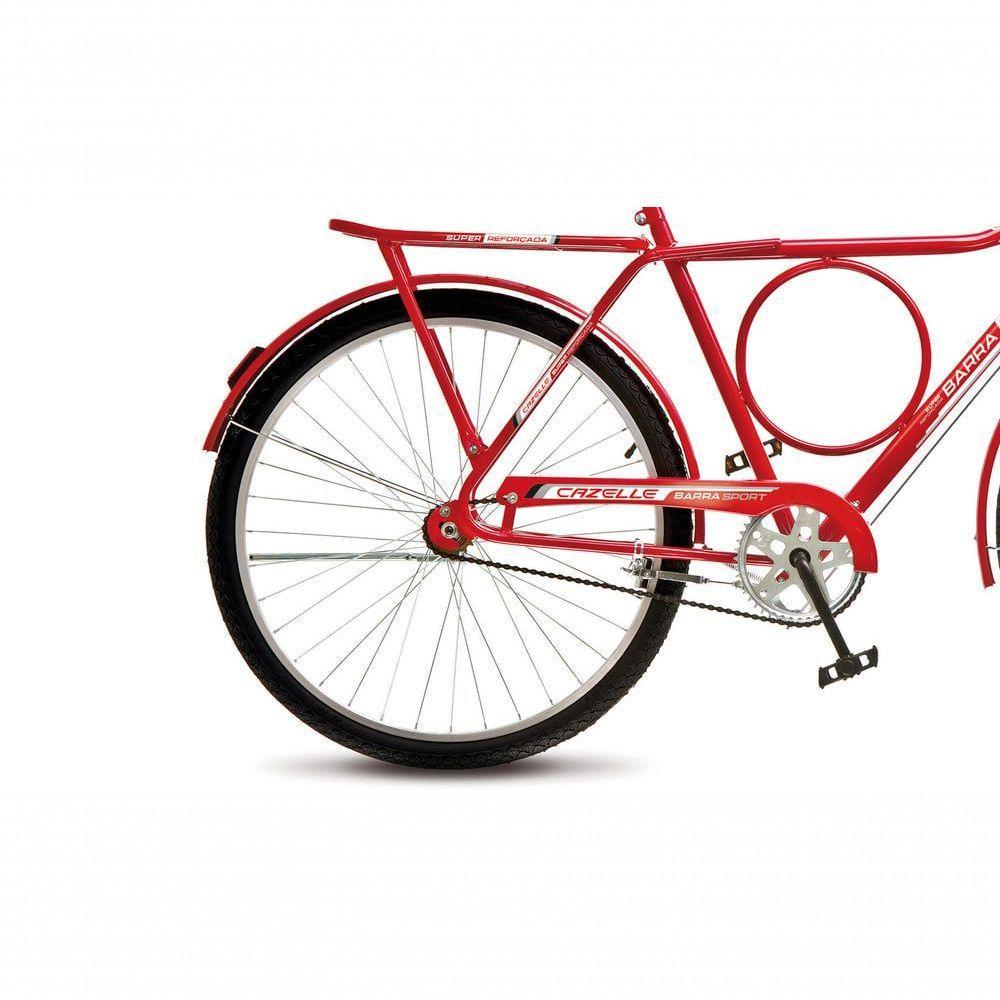 Bicicleta Colli Barra Sport Aro 26 Em Ferro Com Bagageiro E Capa Corrente Vermelho - 3