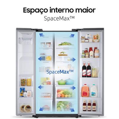 Geladeira Samsung Side By Side RS60 602 Litros Inox Look RS60T5200S9/BZ 220V