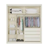 Guarda Roupa Ripado Com Espelho 2 Portas 4 Gavetas - Lugano-off White - Made Marcs - 3