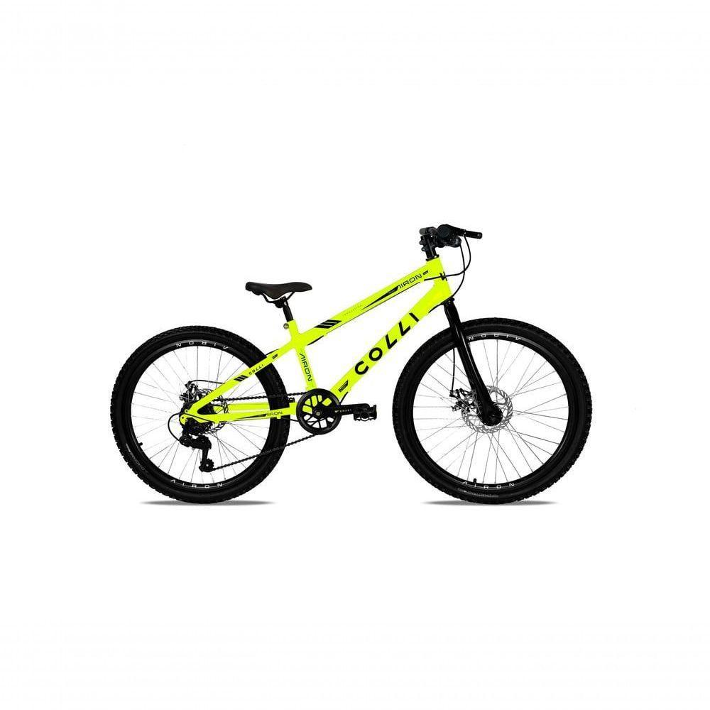 Bicicleta Colli Airon Aro 24 Com Freio A Disco 7v Amarelo - 1