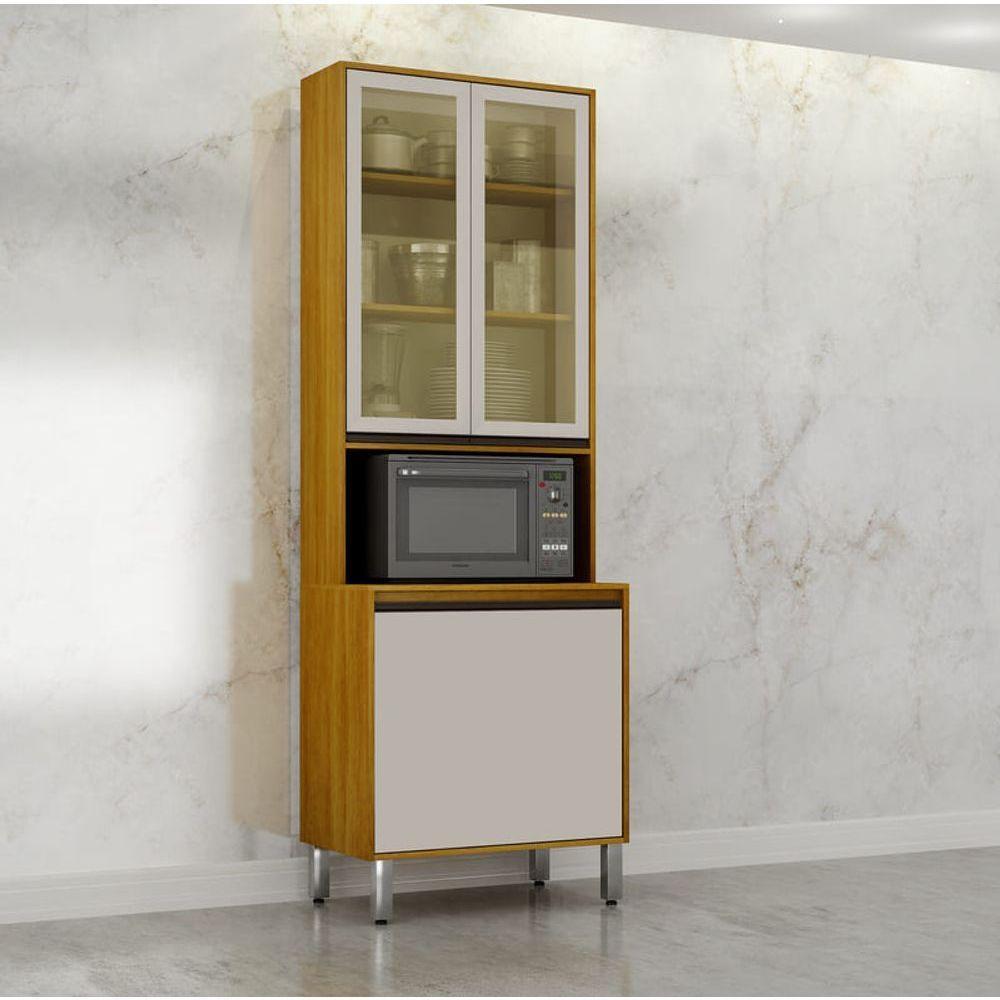 Paneleiro Cristaleira - Eduarda-cinamomo-off White - Chf Móveis - 1