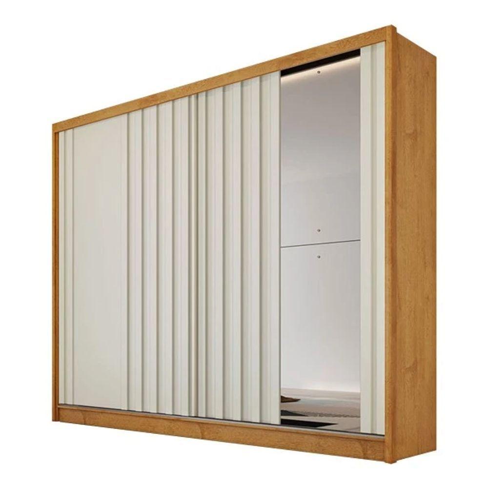Guarda Roupa Ripado Com Espelho 2 Portas Galati Made Marcs - 2