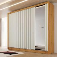 Guarda Roupa Ripado Com Espelho 2 Portas Galati Made Marcs - 1