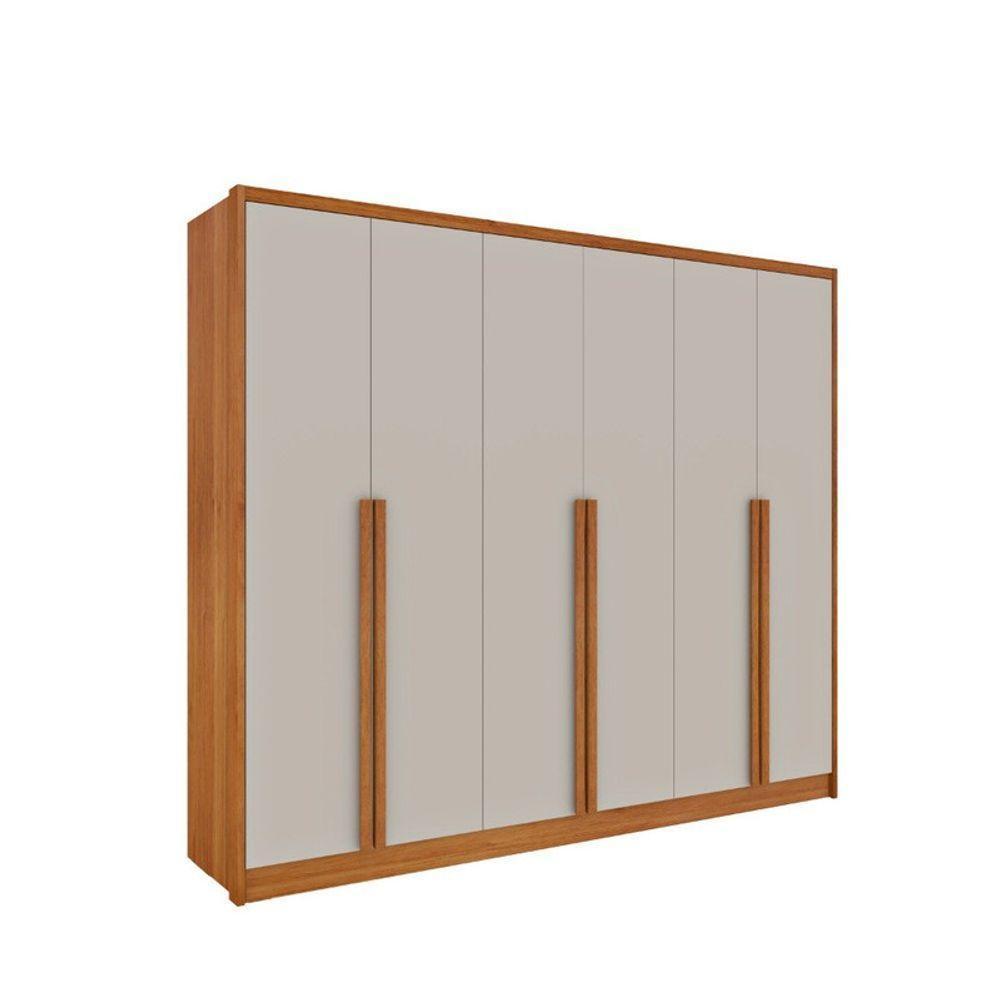 Guarda Roupa Casal 6 Portas 6 Gavetas - Realeza-cinamomo-off White - Tcil Móveis - 2