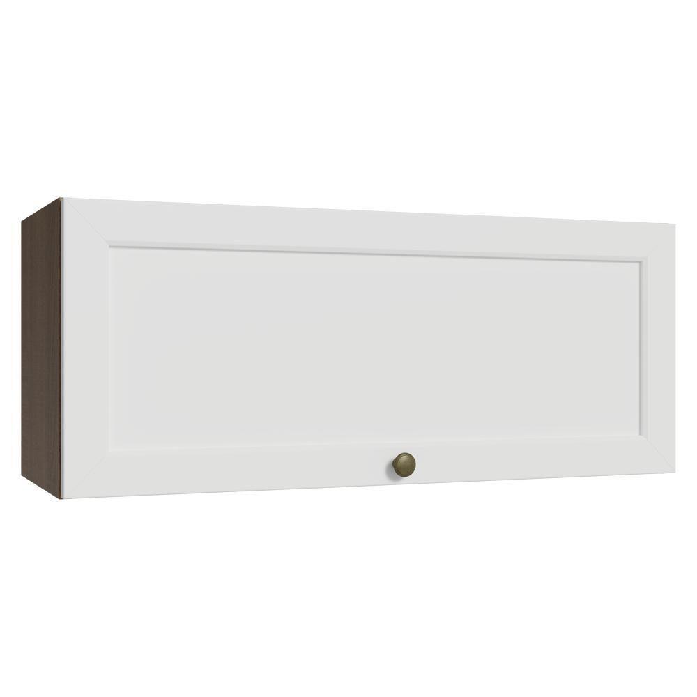 Armário Aéreo 80 Cm 1 Porta Basculante Vik Madesa Rustic/branco - 1