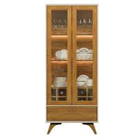 Cristaleira 2 Portas Com Led - Vitrum-off White-naturale - Mavau Móveis - 3