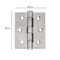 Dobradiça Para Porta Silvana 3.1/2 Com Rolamento 882 Embutir 35kg Inox 304 Escovado Com 3 Unidades - 4