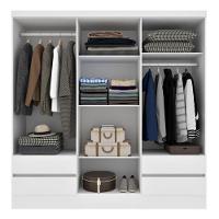 Guarda Roupa Casal Com Pés 6 Portas 4 Gavetas - Oregon-neve - Tcil Móveis - 3