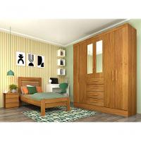 Guarda Roupa Casal Com Espelho 6 Portas 4 Gavetas - Arizona-cinamomo - Tcil Móveis - 1