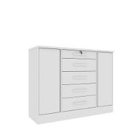 Cômoda Para Quarto 2 Portas 5 Gavetas - Fortuna-neve - Tcil Móveis - 2