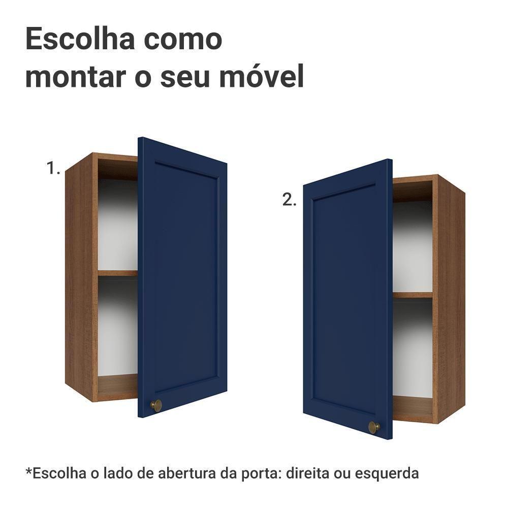 Armário Aéreo 40 Cm 1 Porta Vik Madesa Rustic/azul - 5