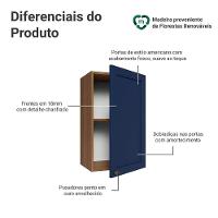 Armário Aéreo 40 Cm 1 Porta Vik Madesa Rustic/azul - 3