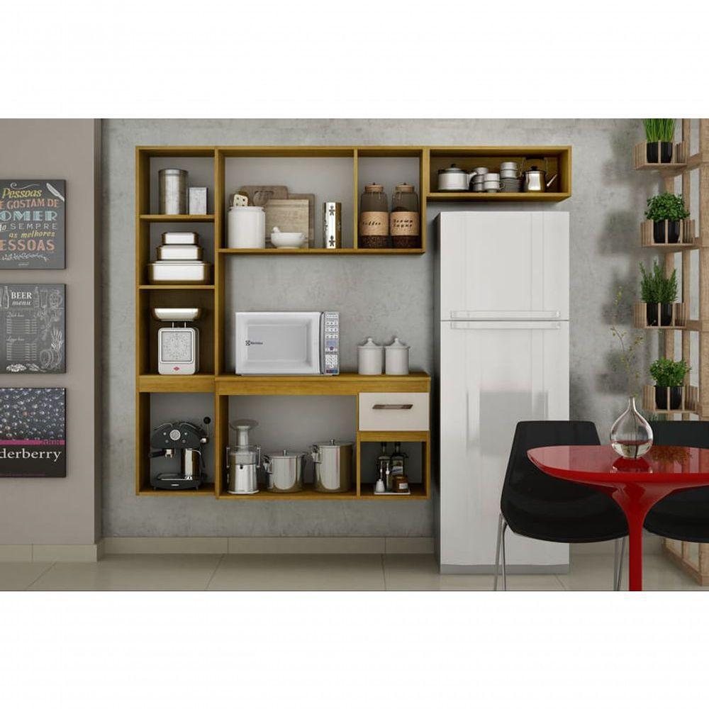 Cozinha Suspensa 8 Portas 1 Gaveta - Brisa-cinamomo-off White - Chf Móveis - 3