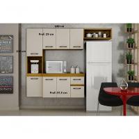 Cozinha Suspensa 8 Portas 1 Gaveta - Brisa-cinamomo-off White - Chf Móveis - 4