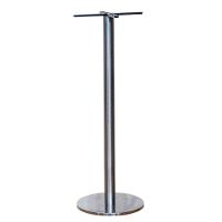 Base De Mesa De Jantar Redonda Pisa Beta Bistrô Fratini 106 Cm (altura) Aço Inox Disco Redondo - 1