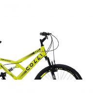 Bicicleta Gps 148 Dupla Suspensão E Freios V-brake, Aro 26 Aero, 36 Raias, 21 Marchas Colli Amarelo Neon