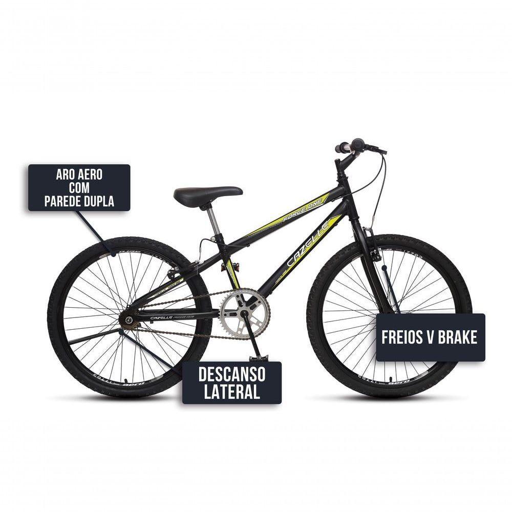 Bicicleta Force 1 Aro 24 Sem Marchas Freios V-brake Preto - 5