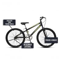 Bicicleta Force 1 Aro 24 Sem Marchas Freios V-brake Preto - 5