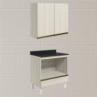 Armario Aereo Balcao Forno 80cm Mdf Kali Nicioli Bianco Toq - 2