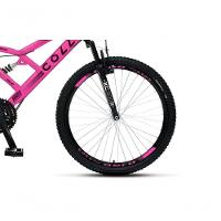 Bicicleta Gps 148 Dupla Suspensão E Freios V-brake, Aro 26 Aero, 36 Raias, 21 Marchas Colli Rosa - 2