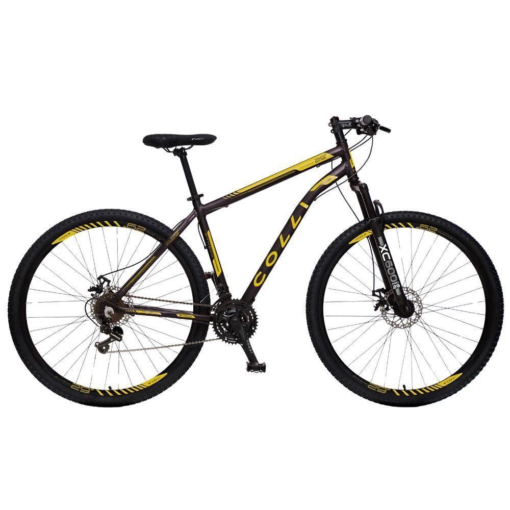 Bicicleta Colli Athena Aro-29 Com Freio A Disco E 21 Marchas Preto E Amarelo - 1