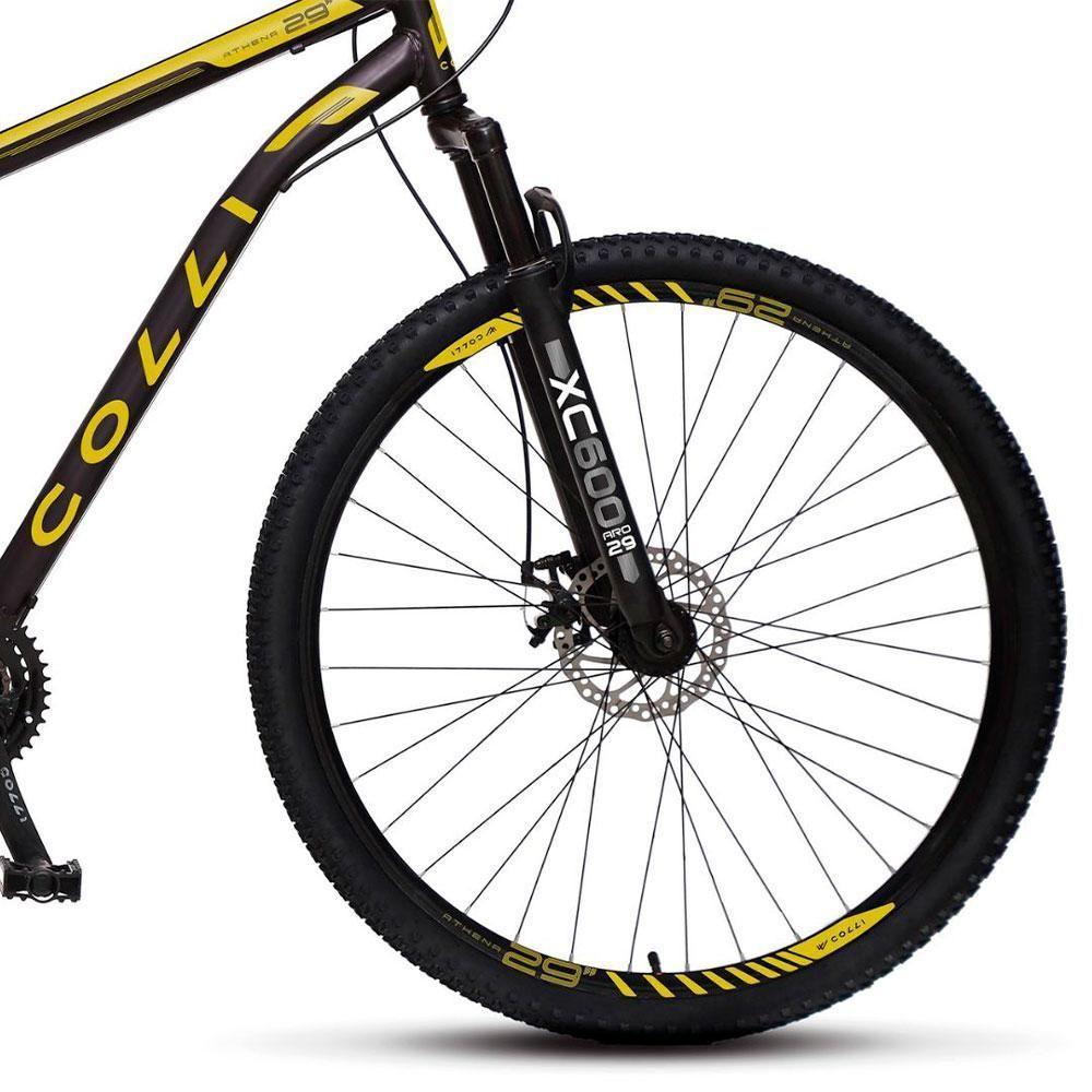 Bicicleta Colli Athena Aro-29 Com Freio A Disco E 21 Marchas Preto E Amarelo - 2