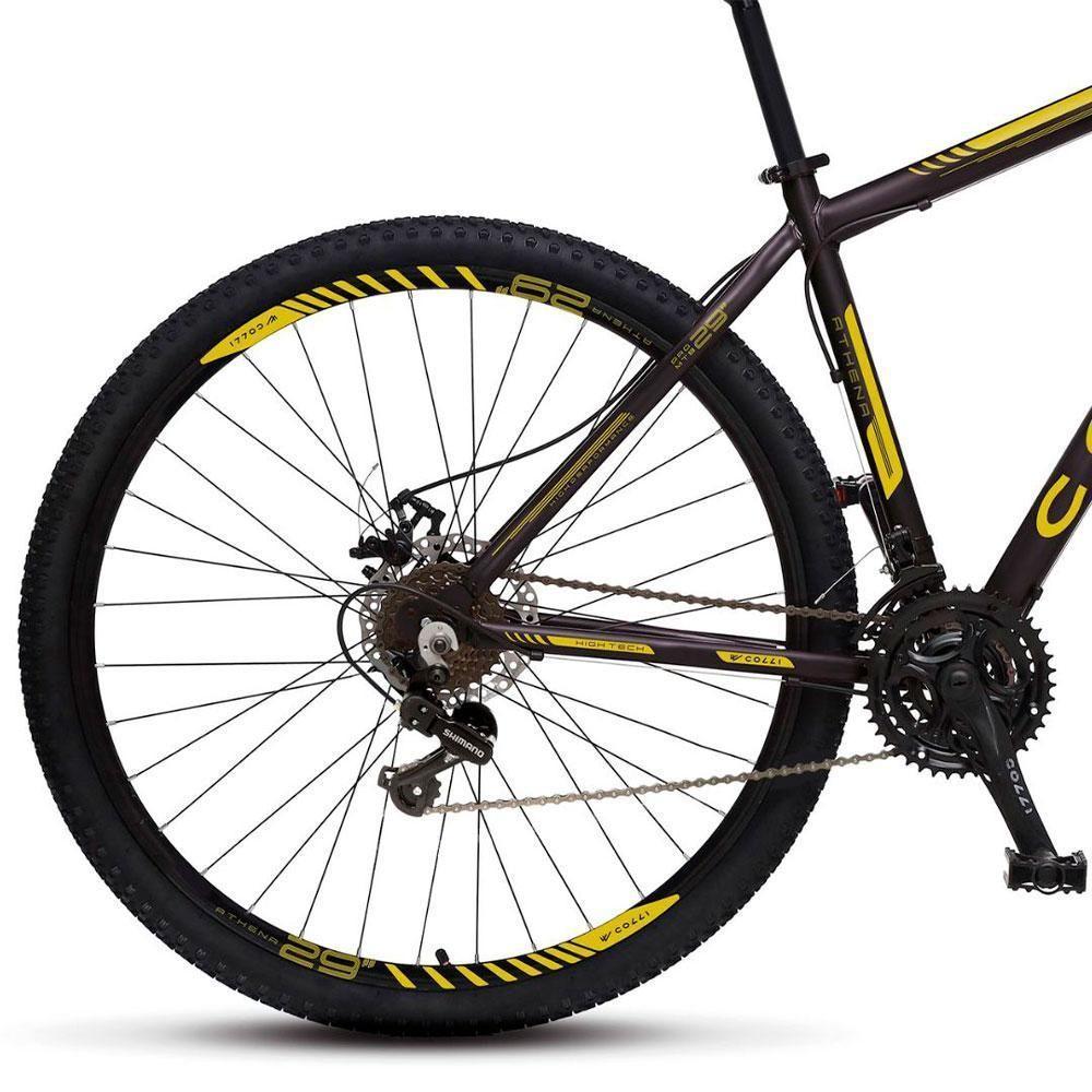 Bicicleta Colli Athena Aro-29 Com Freio A Disco E 21 Marchas Preto E Amarelo - 4