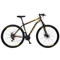 Bicicleta Colli Athena Aro-29 Com Freio A Disco E 21 Marchas Preto E Amarelo - 1