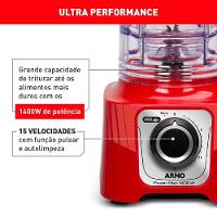 Liquidificador Arno Power Max 1400W Vermelho LN63 110V - 5