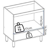 Armario Aereo Balcao Forno 80cm Mdf Kali Nicioli Carvalho Toq Bianco Toq - 6