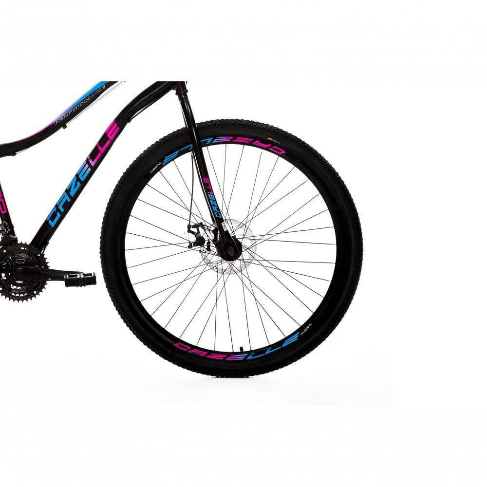 Bicicleta Cazelle Veneza Aro 29, Quadro 15.5, Freio A Disco Dianteiro E Traseiro, 21 Marchas Preto/adesivo Azul/vermelho - 4