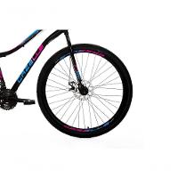 Bicicleta Cazelle Veneza Aro 29, Quadro 15.5, Freio A Disco Dianteiro E Traseiro, 21 Marchas Preto/adesivo Azul/vermelho