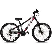 Bicicleta Aro 26 Dropp Freeride Alumínio 21 Marchas Freios A Disco - Preto e Vermelho - 2