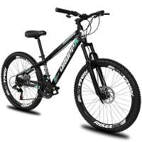 Bicicleta Aro 26 Dropp Freeride Alumínio 21 Marchas Freios A Disco - Preto e Azul - 1