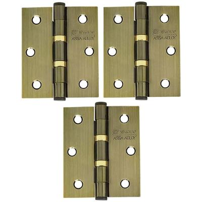Dobradiça Para Porta Silvana 3.1/2 Com Rolamento 891 Embutir 35kg Colonial Com 3 Peças