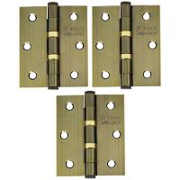 Dobradiça Para Porta Silvana 3 Com Rolamento 891 Embutir 25kg Colonial Com 3 Peças - 1