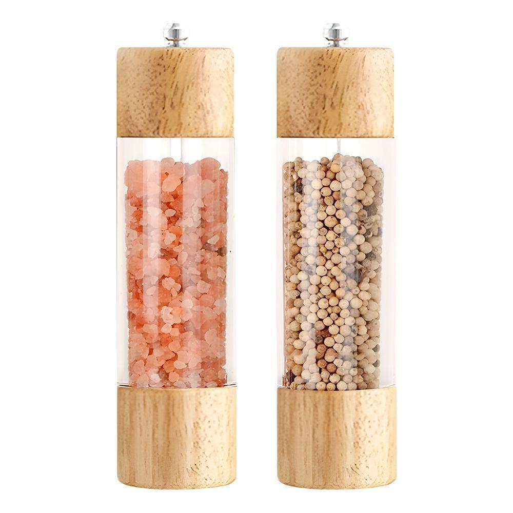 Moedor De Pimenta E Sal Madeira Manual Temperos - 1