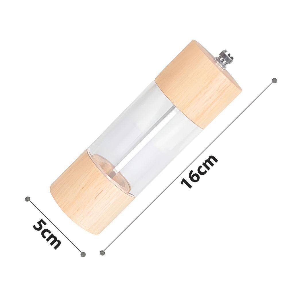 Moedor De Pimenta E Sal Madeira Manual Temperos - 3