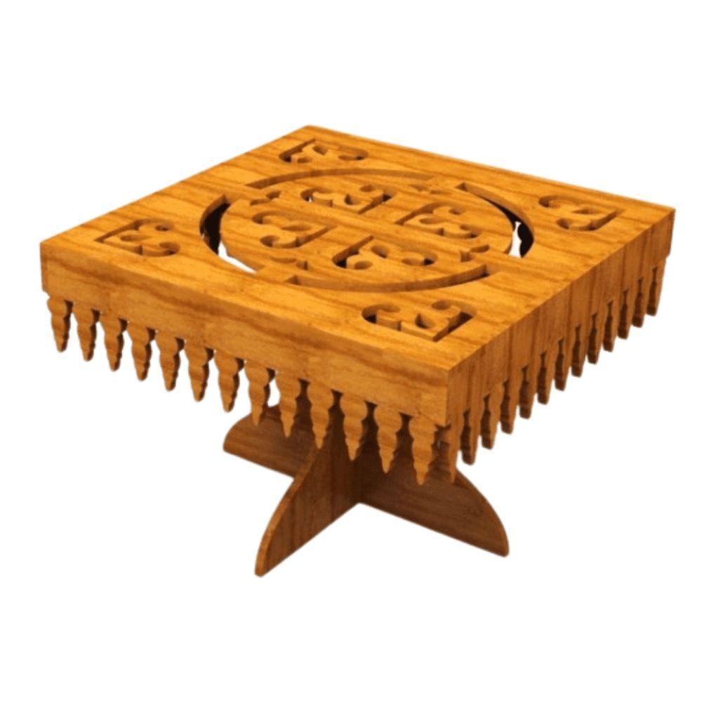 Bandeja Decorada Com Suporte Em Mdf - 1