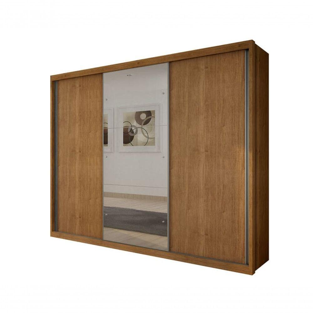 Guarda Roupa Casal Com Espelho 3 Portas 6 Gavetas - Palazzo-cumaru - Móveis Novo Horizonte - 3