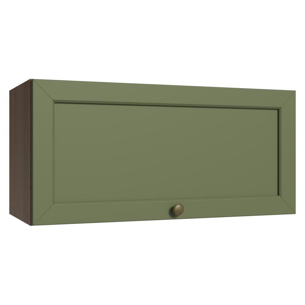 Armário Aéreo 70 Cm 1 Porta Basculante Vik Madesa Rustic/verde - 1