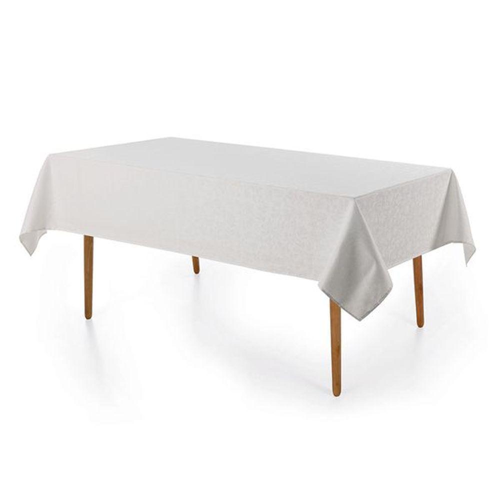 Toalha De Mesa Retangular 6 Lugares Delicata Branco - 1
