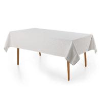 Toalha De Mesa Retangular 6 Lugares Delicata Branco - 1
