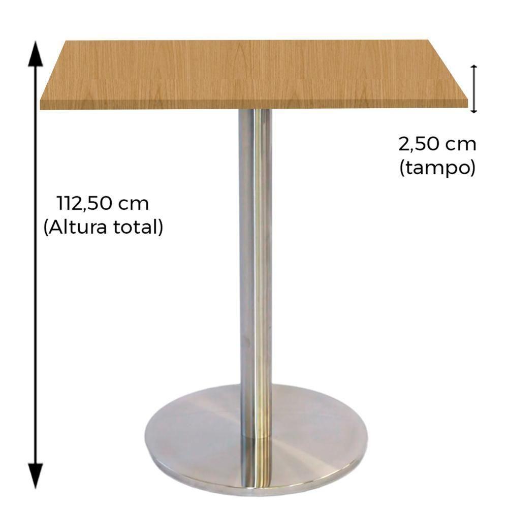 Mesa Bistrô Beta 112,50 Cm (alt) Disco Redondo Tampo Mdp Quadrado 60 Cm (larg) X 2,50 Cm (alt) Samba - 3
