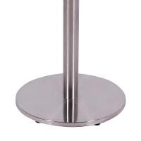 Mesa Beta Inox 75 Cm (altura) Disco Redondo Tampo Mdp Quadrado 60 Cm (larg) X 2,50 Cm (alt) Samba