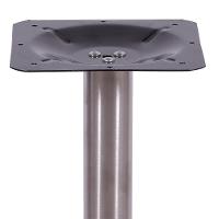 Mesa Beta Inox 75 Cm (altura) Disco Redondo Tampo Mdp Quadrado 60 Cm (larg) X 2,50 Cm (alt) Samba - 6