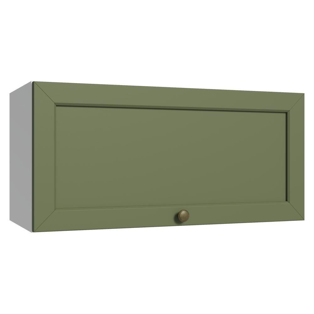 Armário Aéreo 70 Cm 1 Porta Basculante Vik Madesa Branco/verde - 1