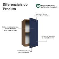 Armário Aéreo 35 Cm 1 Porta Vik Madesa Rustic/azul - 3